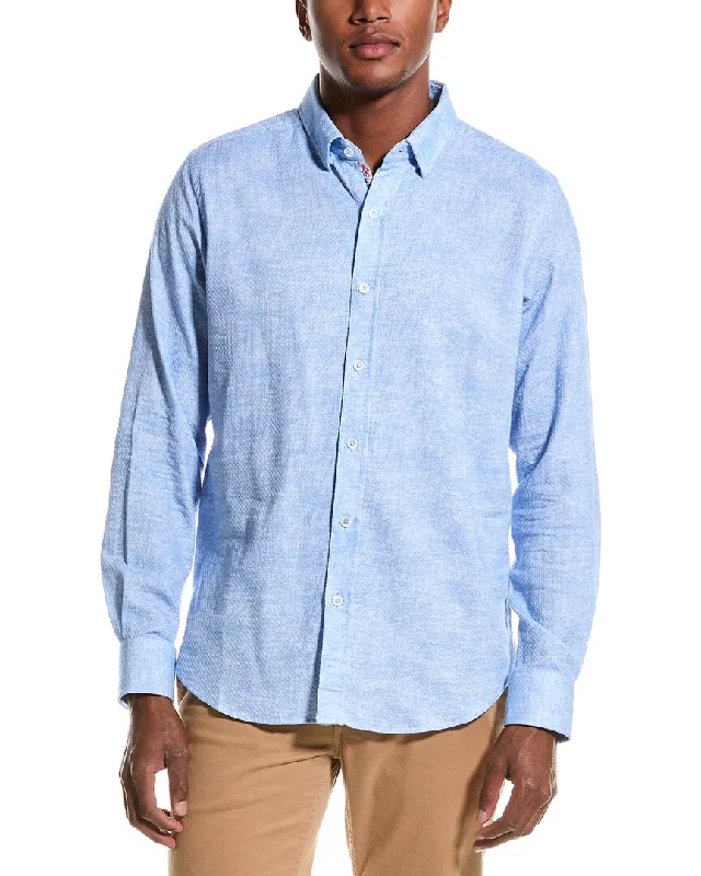 Men's antibacterial shirts-Robert Graham Reid Tailored Fit Woven Shirt