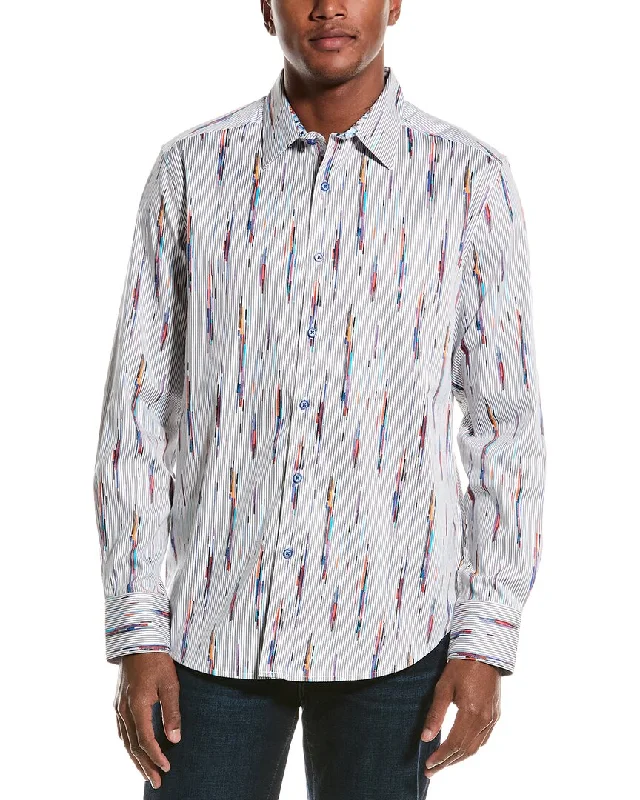 Men's patterned shirts-Robert Graham Shipping Lines Classic Fit Woven Shirt