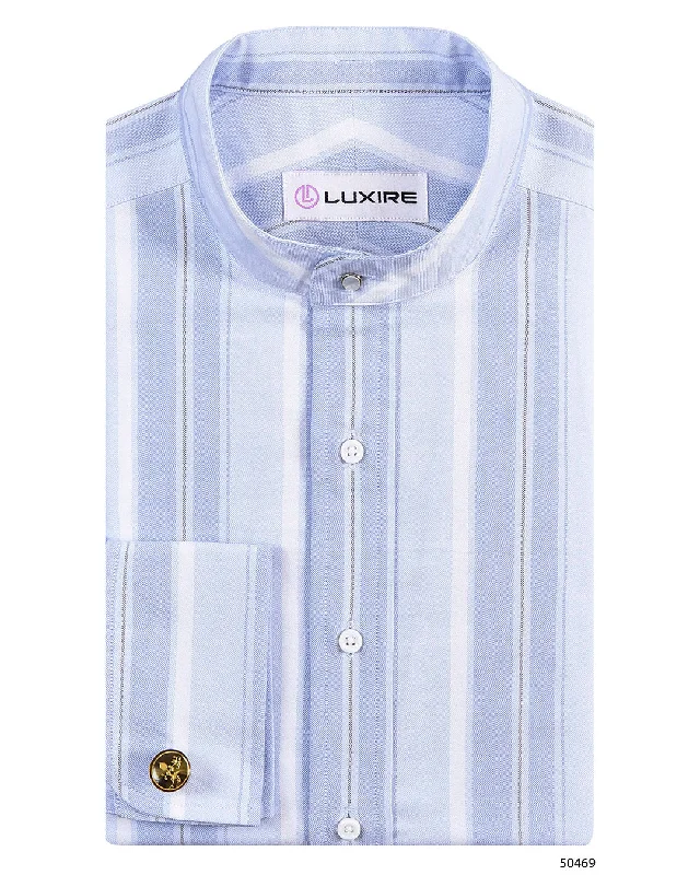 Men's ethical shirts-Blue Board Stripes