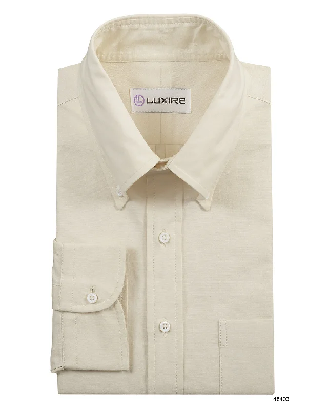 Men's cashmere shirts-Pale Yellow Shirt