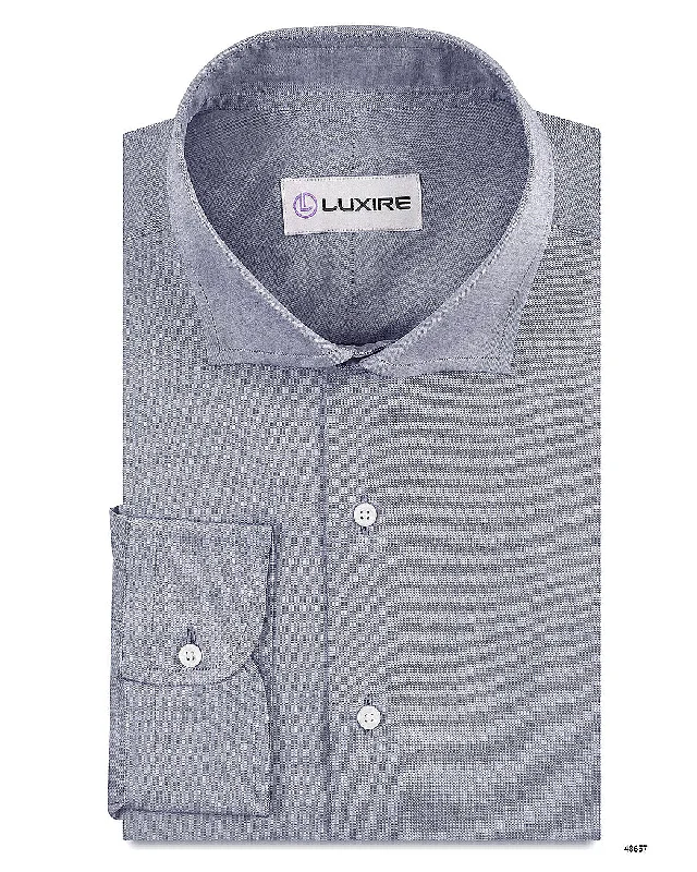 Men's custom shirts-Blue Oxford Shirt