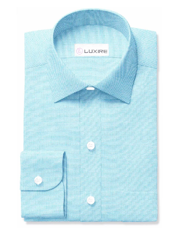 Men's soft shirts-Turquoise Oxford Shirt