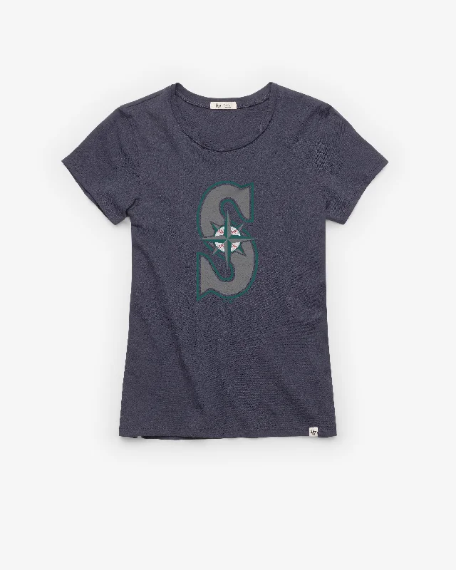 stylish casual short sleeve t-shirts -SEATTLE MARINERS PREMIER '47 FRANKIE TEE WOMENS