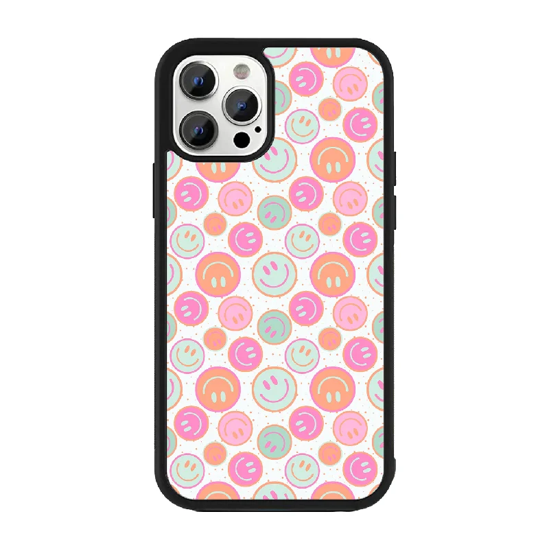 men’s short sleeve shirts with patterns -Sherbet Happy Face iPhone Case