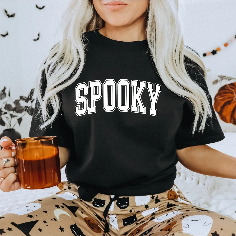 men’s short sleeve shirts for spring and summer -Simple Spooky Shirt, Spooky Season Shirt *UNISEX FIT*