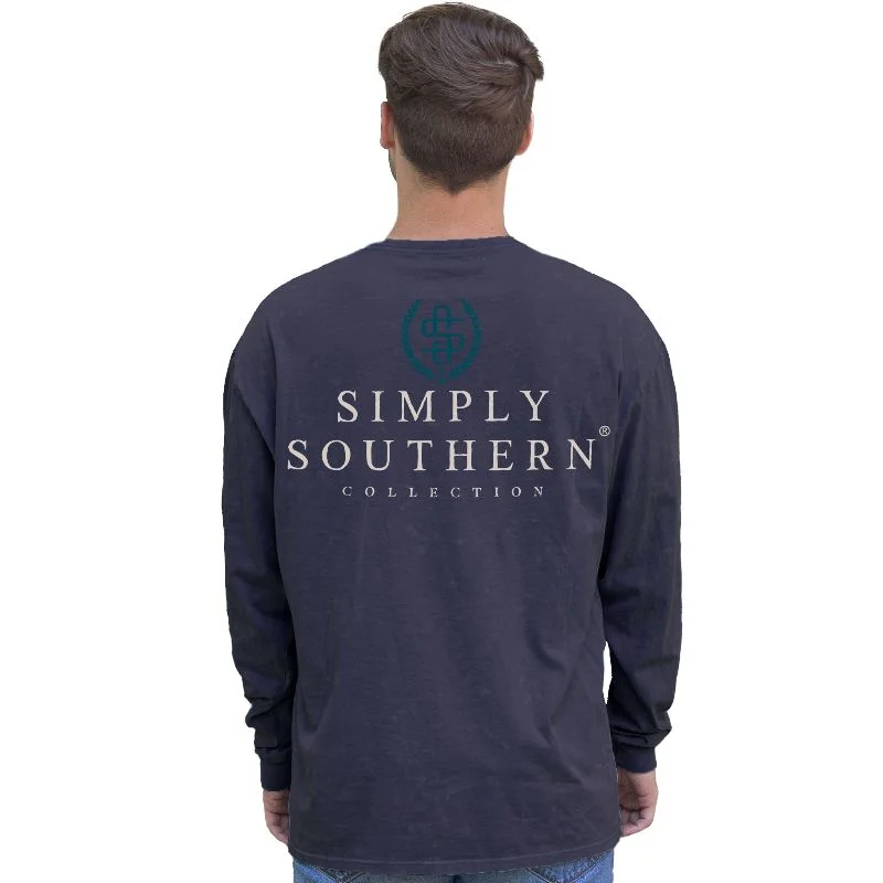 trendy men’s short sleeve t-shirts -SALE Simply Southern Logo Raven Unisex Long Sleeve T-Shirt