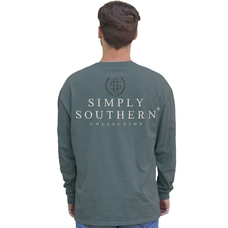 affordable short sleeve shirts with graphics -SALE Simply Southern Logo Storm Unisex  Long Sleeve T-Shirt