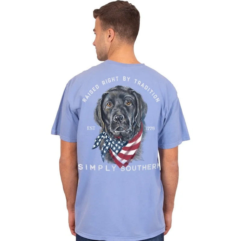 versatile short sleeve shirts for outdoor wear -SALE Simply Southern Raised Right Dog Unisex Comfort Colors T-Shirt