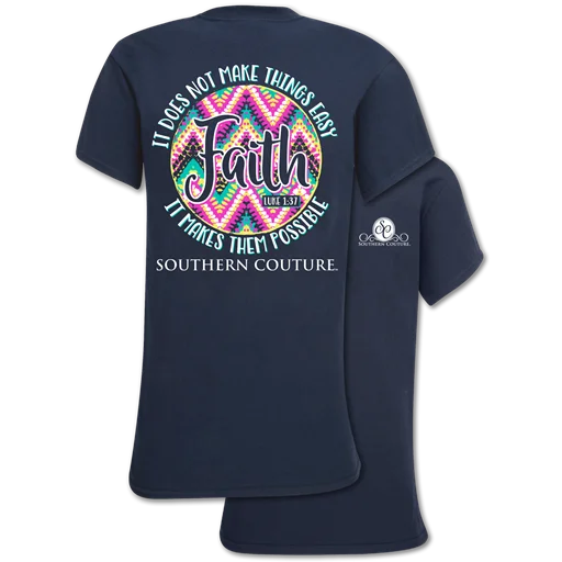 men’s luxury short sleeve shirts for summer -Southern Couture Classic Faith Makes Possible T-Shirt