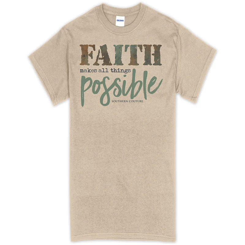 men’s comfy short sleeve shirts for work -Southern Couture Faith Makes All Things Soft T-Shirt