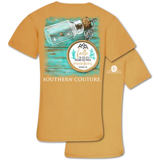 men’s summer-ready short sleeve t-shirts -Southern Couture Size of A Mustard Seed Faith Comfort Colors T-Shirt