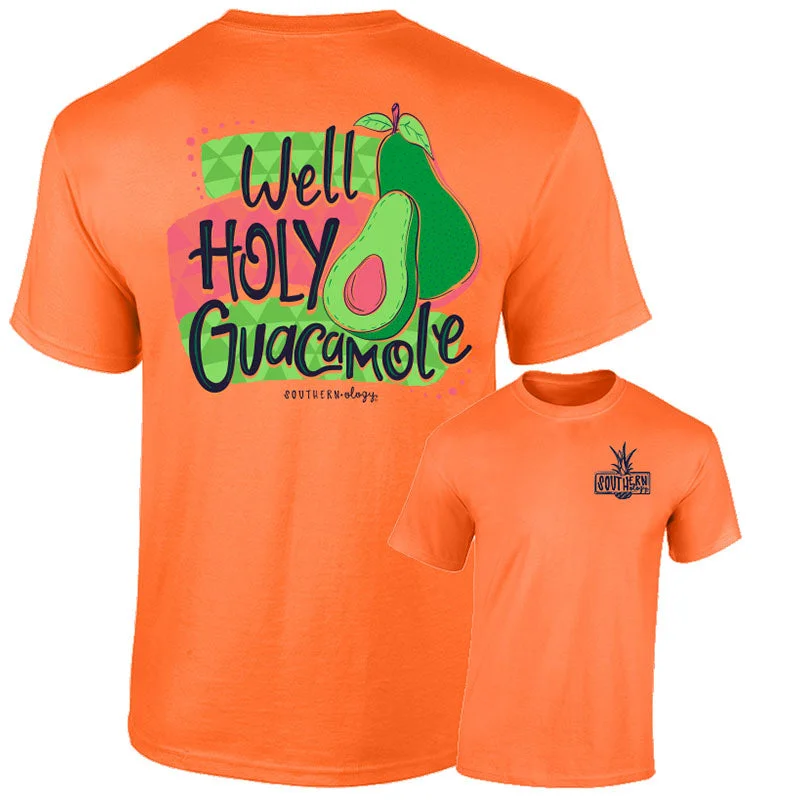 simple short sleeve shirts for everyday wear -Southernology Well Holy Guacamole Comfort Colors T-Shirt