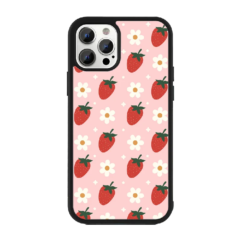 men’s checked short sleeve shirts for casual wear -Strawberry Daisy iPhone Case