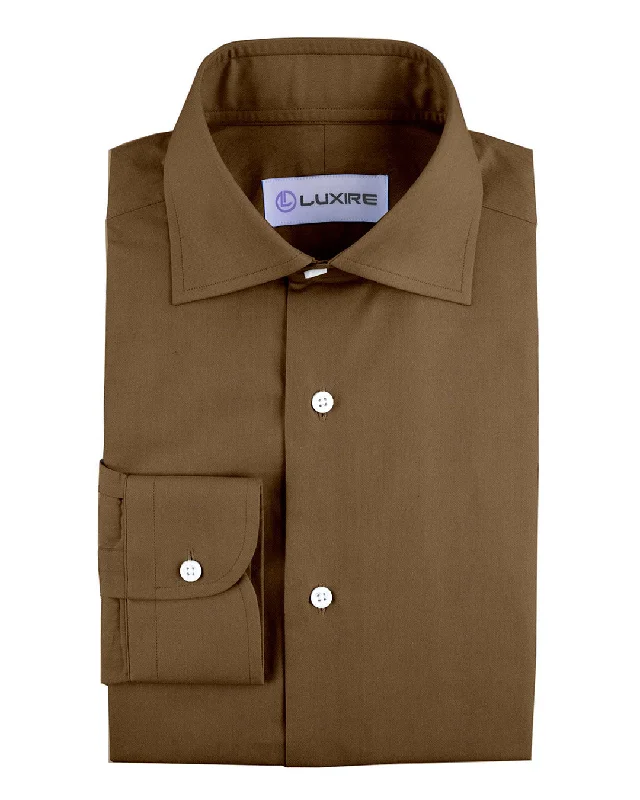 Men's eco-friendly shirts-Tortilla Brown Twill Shirt