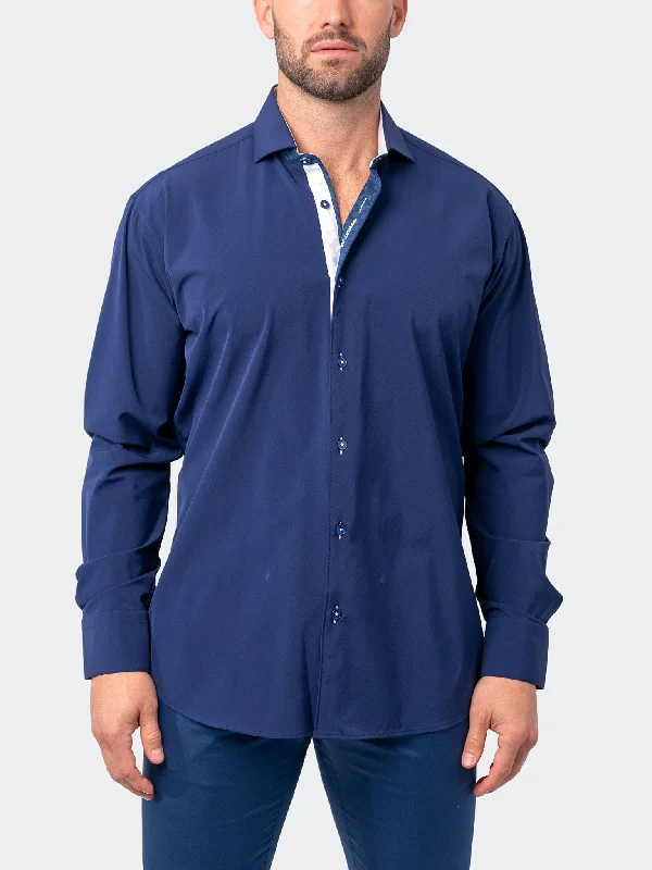 Men's dinner shirts-Wall Street StretchPerformance Navy