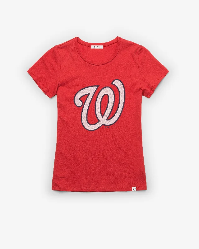 stylish fitted short sleeve shirts for men -WASHINGTON NATIONALS PREMIER '47 FRANKIE TEE WOMENS