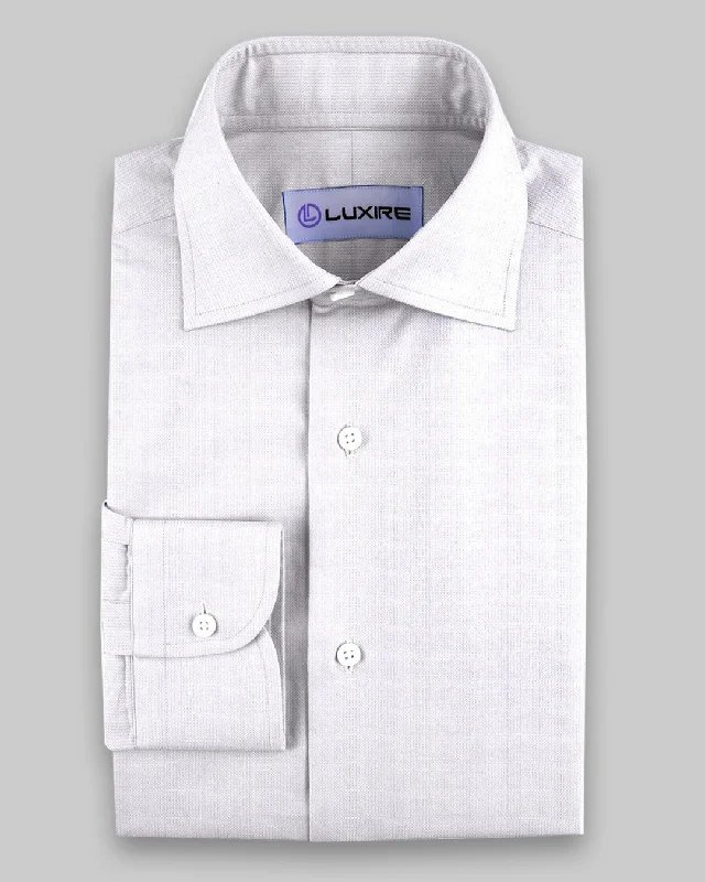 Men's eye-catching shirts-White Textured Linen