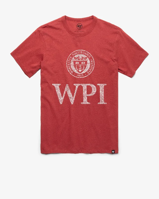 trendy short sleeve shirts with bold patterns -WPI-WORCESTER POLY TECH RETROGRADE '47 FRANKLIN TEE