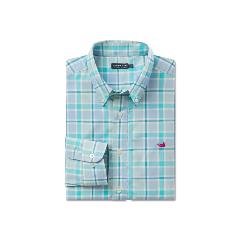 Men's chest-pocket shirts-Youth Brevard Plaid Dress Shirt