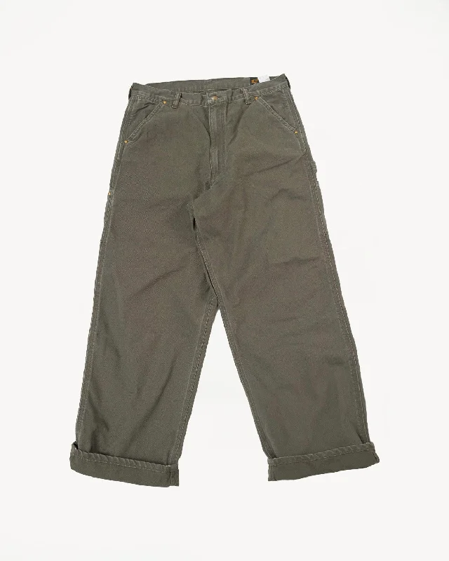 Men's pants with chill cut-01-5328- 76- Dad's Fit Painter's Pants Canvas - Army Green