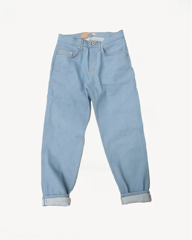 Men's pants with loud tones-13.75oz - Sky Blue Edition Left Hand Twill Selvedge - Easy Guy