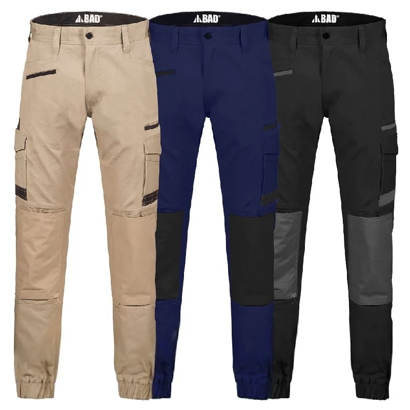 Men's pants with timeless tones-BAD ATTITUDE™ SLIM FIT CUFFED WORK PANTS