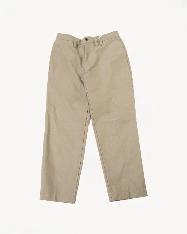 Men's pants with thin cotton-Back Nep Trousers - 38 Sepia