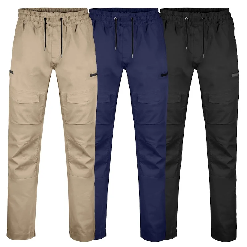 Men's pants for long strides-BAD SAVIOUR™ ELASTIC WAIST WORK PANTS