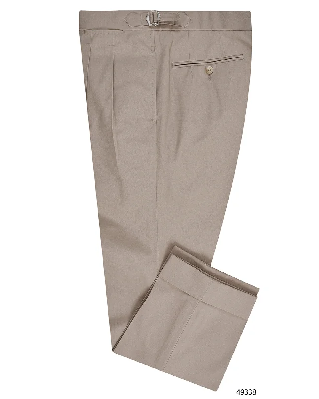 Men's pants for crisp nights-Beige Ripstop Chino Pants