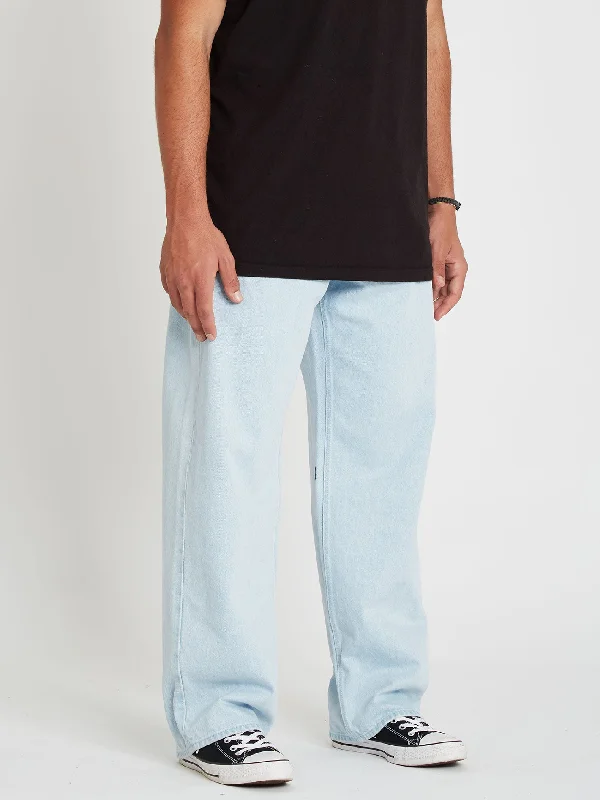 Men's pants for older men-Billow Loose Tapered Fit Jeans - Light Blue