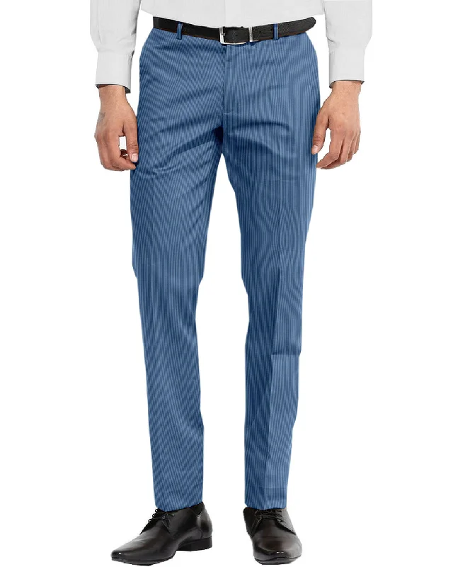 Men's pants with tie waist-Brisbane Moss Cornflower Corduroy