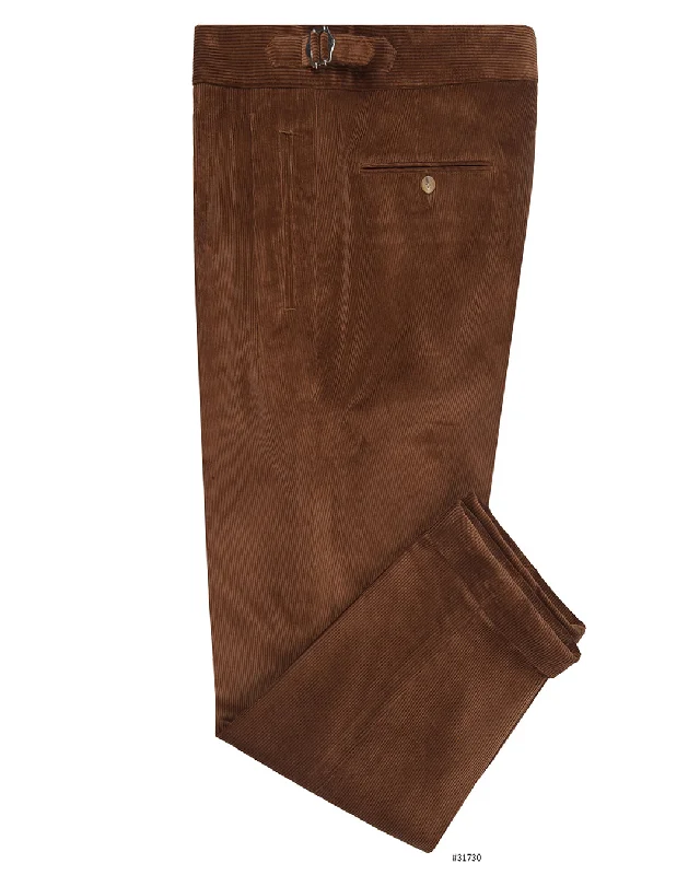 Men's pants with comfy waist-Brisbane Moss Tan Corduroy