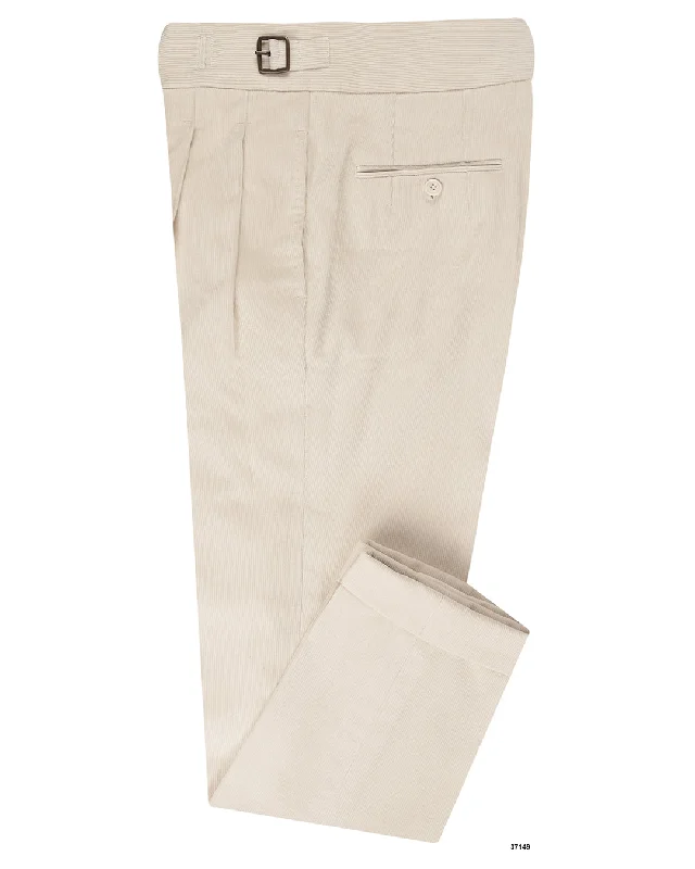 Men's pants for spring-Brisbane Moss Cream 12 Wale Corduroy