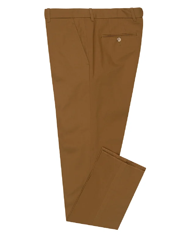 Men's pants for work comfort-Bronze Brown Rich Twill