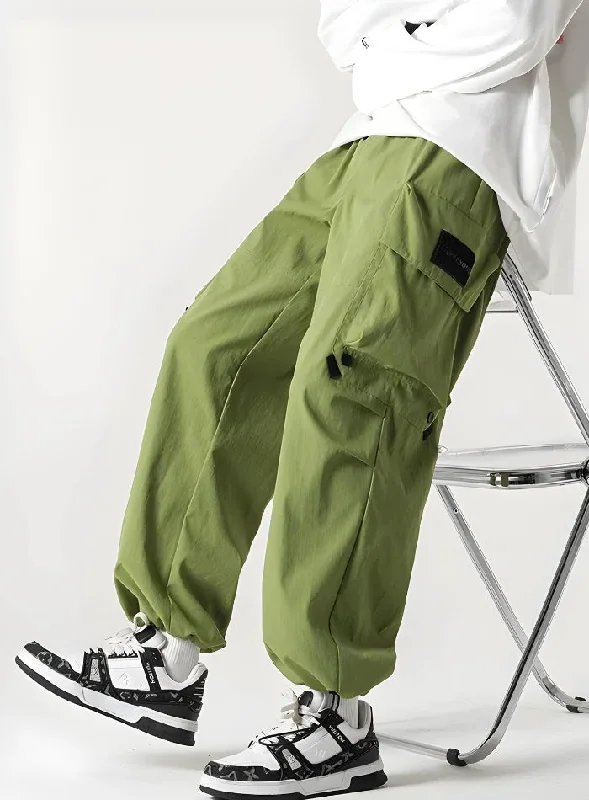 Men's pants designer label-Casual Parachute Pants