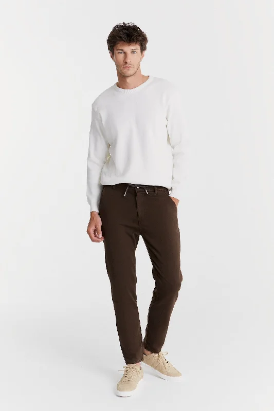 Men's pants for fun comfort-Felix Jogger Chino Pants Brown