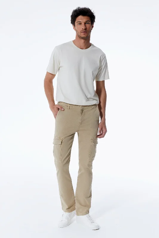 Men's pants with quiet fit-Henk Cargo Pants Sand