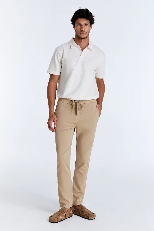 Men's pants for desk jobs-Karsten Jogger Chino Pants Beige