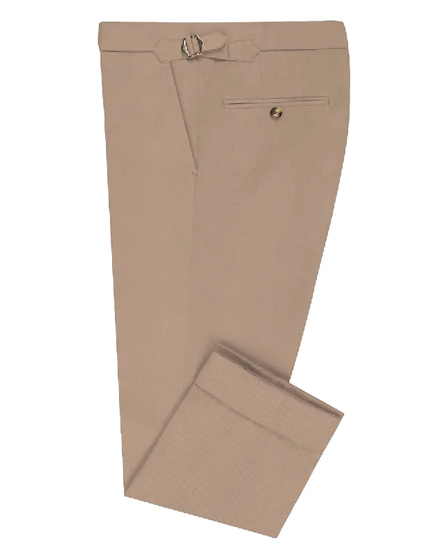 Men's pants with tough fit-Sand Brown Washed Chino