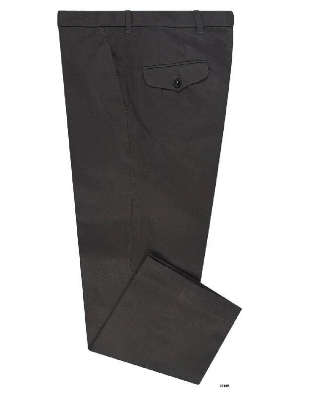 Men's pants with hip fit-Dark Charcoal Grey Twill Pant