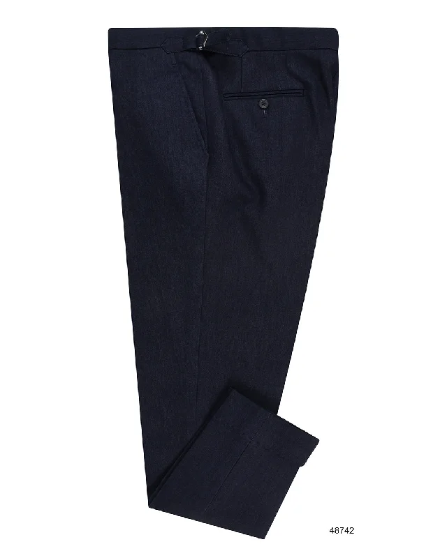 Men's pants with lean comfort-Dark Navy Stretchable Dress Pant