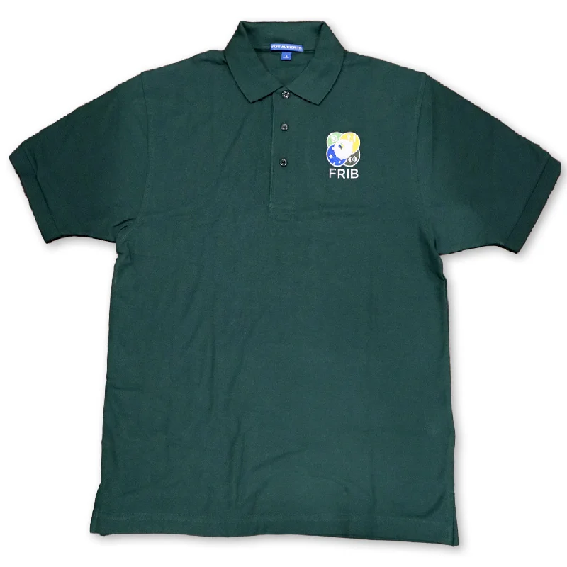 men’s slim-fit short sleeve shirts for office wear -FRIB Logo Polo Shirt - Green