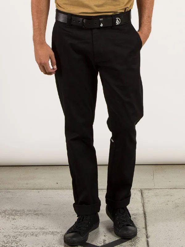 Men's pants with vintage fit-Frickin Modern Stretch Chino Pants - Black