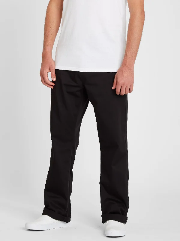 Men's pants for summer vibes-Frickin Skate Chino Pants - Black