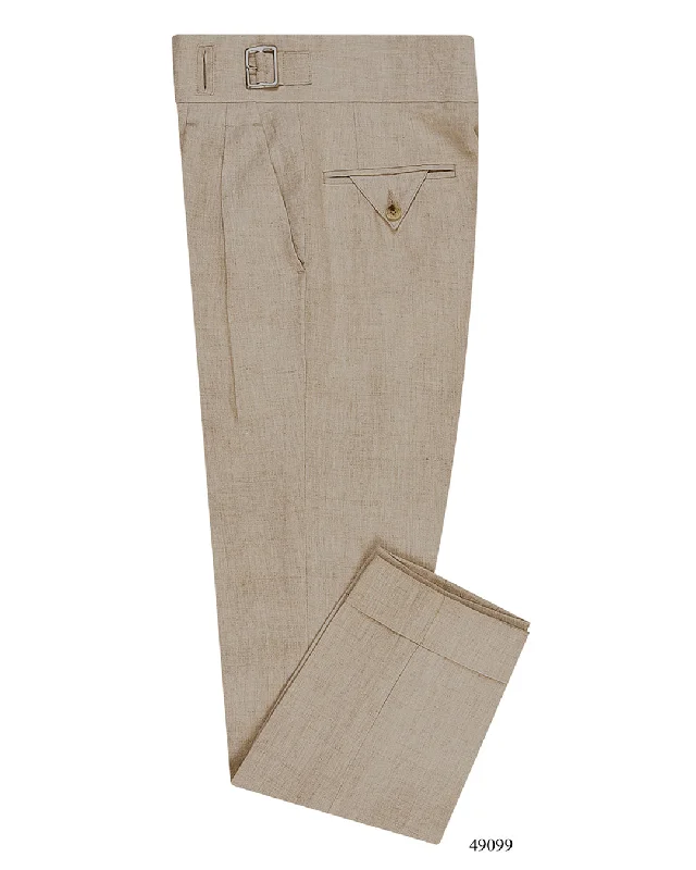 Men's pants for workouts-Gurkha Pants in 100% Linen Suiting Muslin