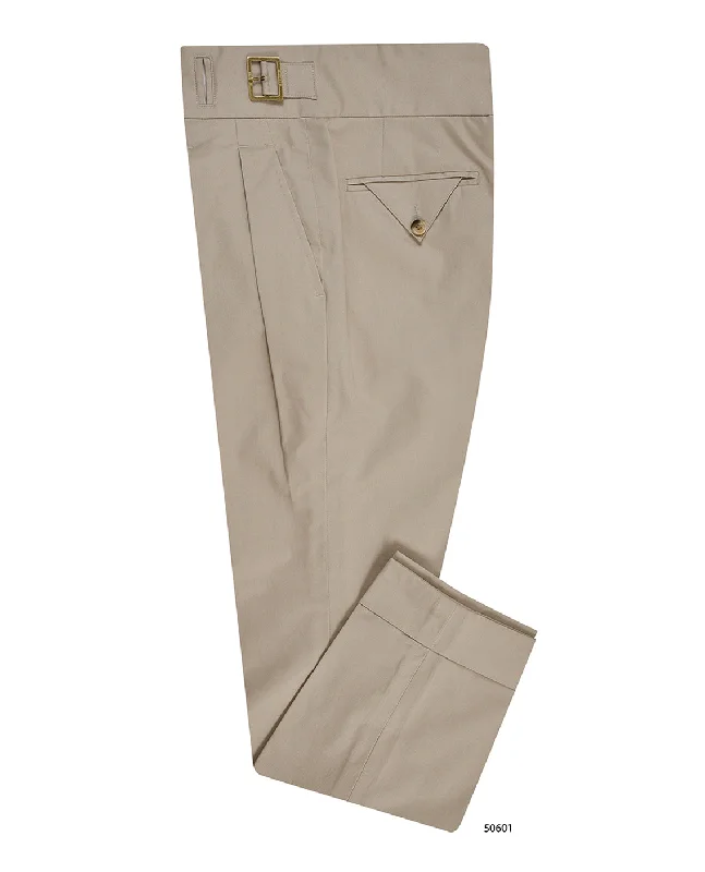 Men's pants twill fabric-Gurkha Pants in Light Khaki Chino