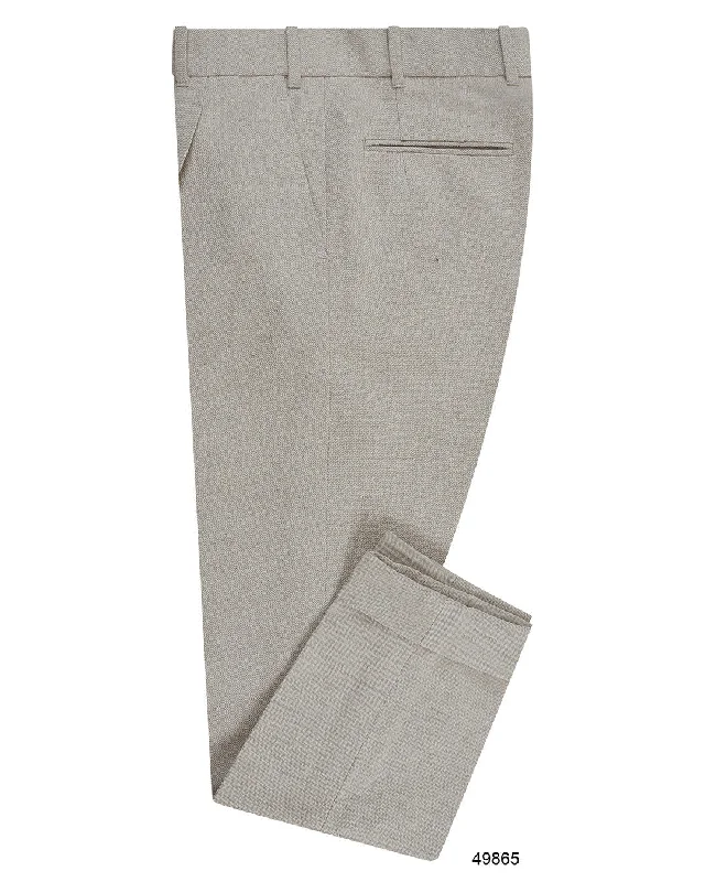 Men's pants featherlight-Linen Cotton Canvas: Jute Brown High Waisted Pant