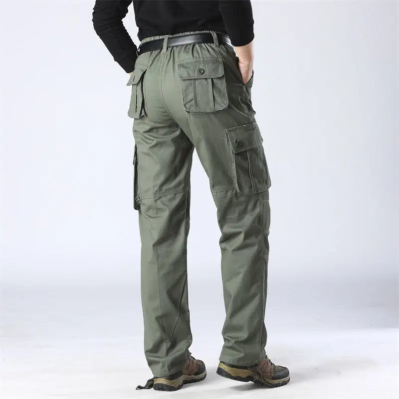 Men's pants with racing stripes-Men's Cotton Mid Waist Zipper Fly Closure Solid Pattern Trousers