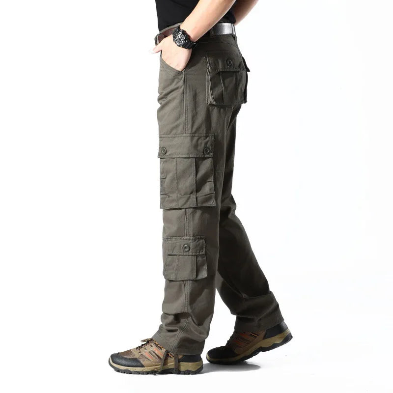 Men's pants with stretch band-Men's Cotton Mid Waist Zipper Fly Closure Solid Pattern Trousers