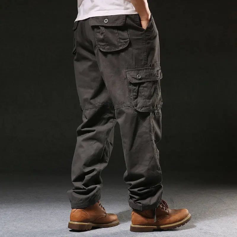 Men's pants for desk jobs-Men's Cotton Mid Waist Zipper Fly Closure Solid Pattern Trousers